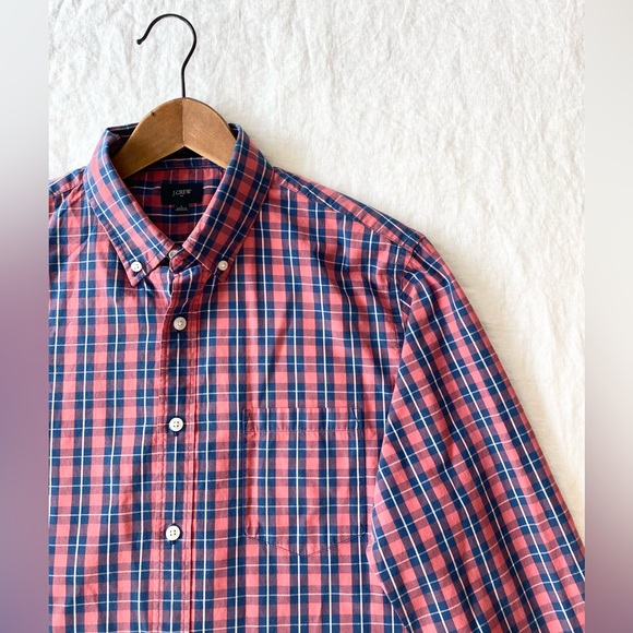 J Crew Plaid Button Down Front Long Sleeve Dress Shirt - Picture 6 of 13